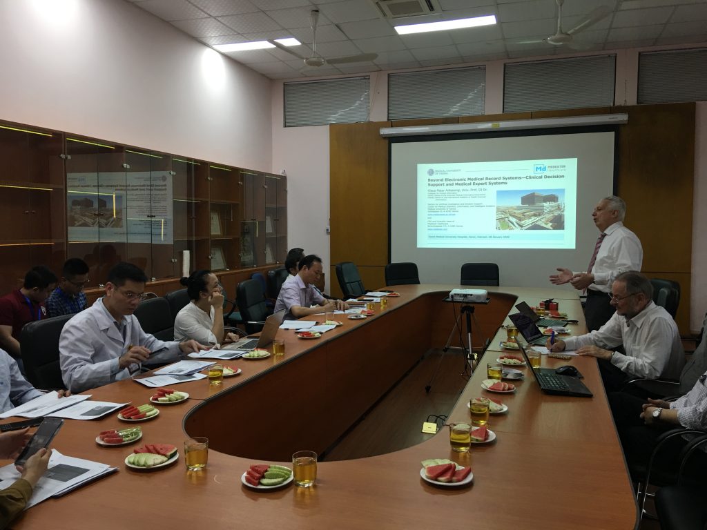 Activity 16: Prof. K.P. Adlassning and Prof. Walter KOLLER visit and gave a talk at the Hanoi Medical  University Hospital after AICI 2020.